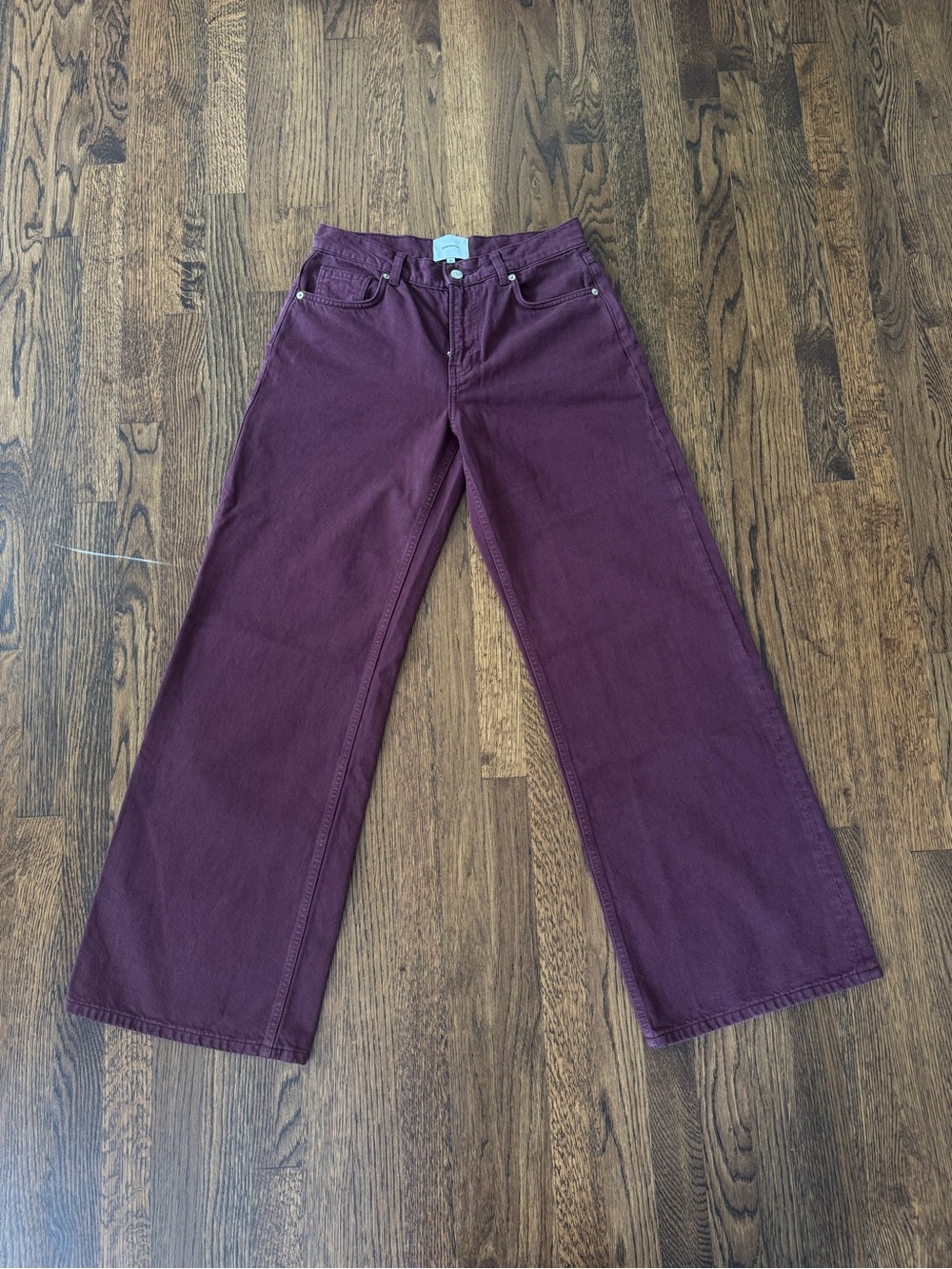 Reformation Cary Low Rise Slouchy Wide Leg Jeans 27 Blackberry